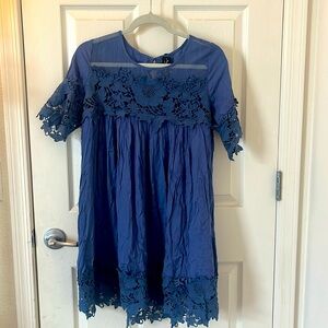 Embroidered Design Baby Doll Dress